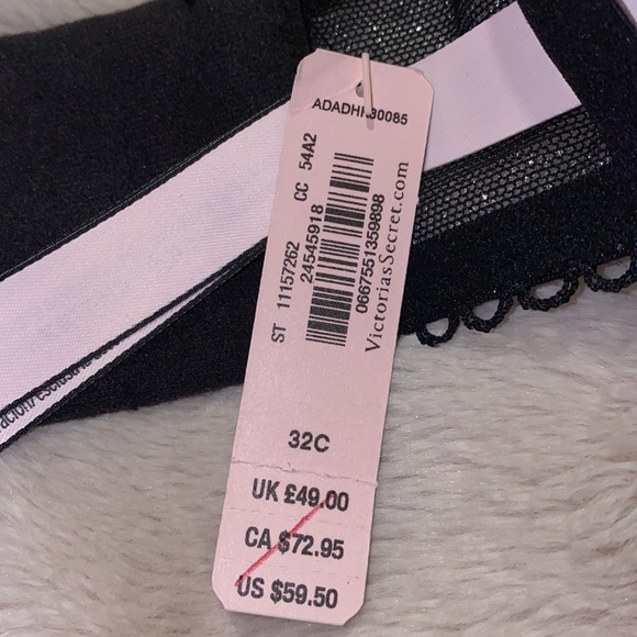 Victoria Secret Sheer Sparkle Bra 32C - Picture 4 of 4